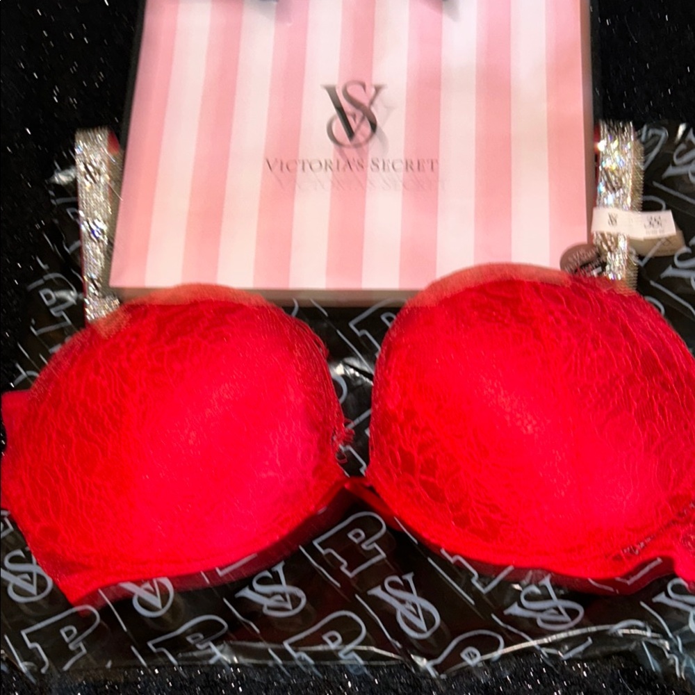 Victoria's Secret Red Lace Bra